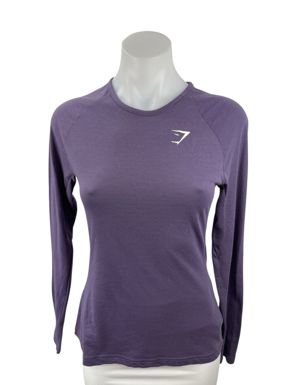 Gymshark Training Purple Long Sleeve Slim Yoga Athletic Activewear Shirt Top S